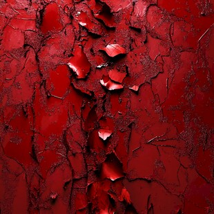 红墙背景油漆脱落