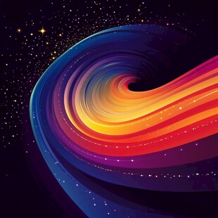 创意彩色缤纷宇宙插画
