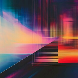 多彩竖线条渐变背景