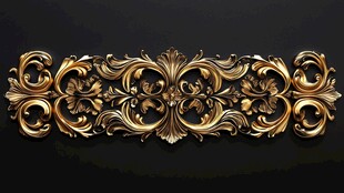 金色奢华浮雕装饰设计