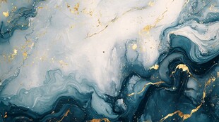 蓝色流体创意抽象画
