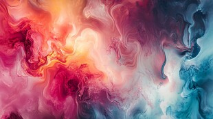 抽象炫彩流体画