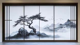 新中式山水门窗