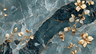 蓝色大理石背景墙