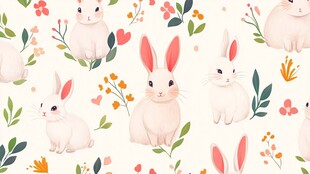兔插画图案