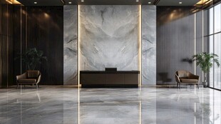 银行酒店宾馆大厅角落