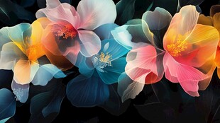 炫彩花朵壁纸
