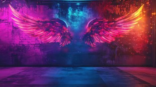 翅膀舞台背景