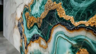 大理石纹路客厅流体画