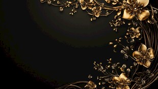 高清简约黑金花