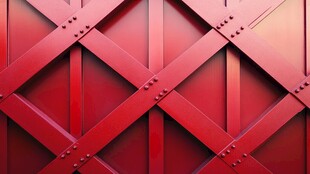 几何图形红色墙壁