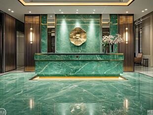 大理石纹金迎宾区
