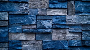 蓝色墙面文化石墙面