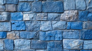 蓝色墙面文化石墙面