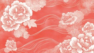 大红花布印花素材渐变