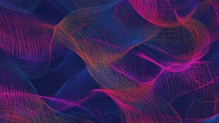 蓝紫色波浪线条