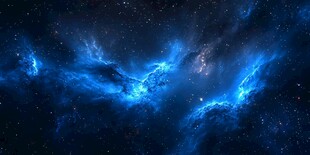 炫酷蓝色宇宙背景