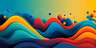 扁平流体风年会背景