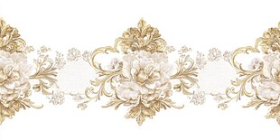 牡丹花线描金轻奢