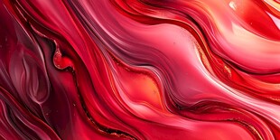 红色喜庆炫丽流体画