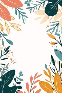 植物背景扁平插画
