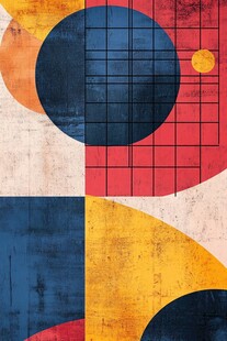 圆润彩色图案拼接