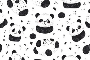 熊猫无缝画
