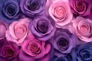 蓝紫色玫瑰花朵背景
