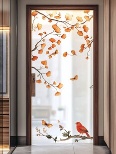 新中式红叶屏风