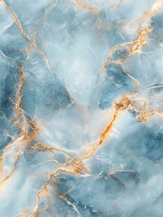 蓝色透光大理石装饰画