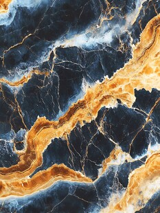 蓝色透光大理石装饰画