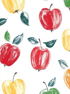 卡通苹果底纹