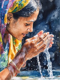 印度旅游景点印度水彩