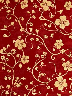尊贵奢华红色花纹