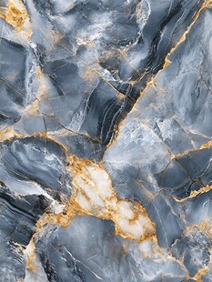 蓝色透光大理石装饰画