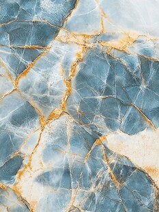 蓝色透光大理石装饰画