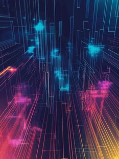 科技风炫彩背景