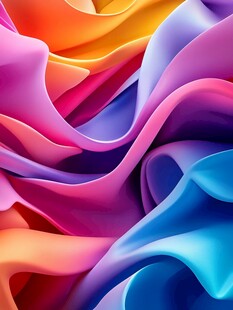 多彩曲线唯美高雅形状