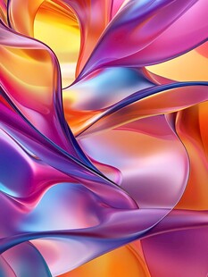 多彩曲线唯美高雅形状