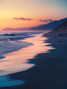 唯美黄昏海景