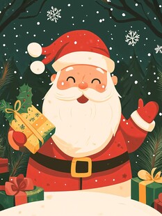 圣诞节扁平插画