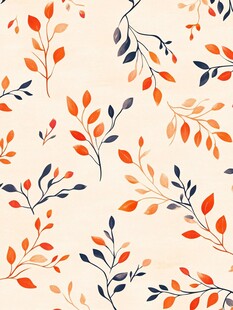 自然枝叶墙纸花纹