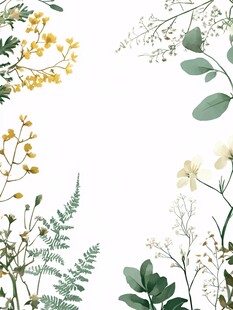 植物背景扁平插画
