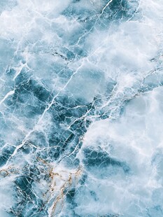 蓝色透光大理石装饰画