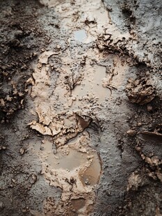 湿漉漉的泥土素材