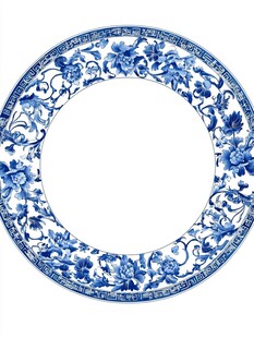 瓷盘设计青花瓷花纹