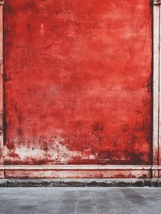 红色古建筑红墙