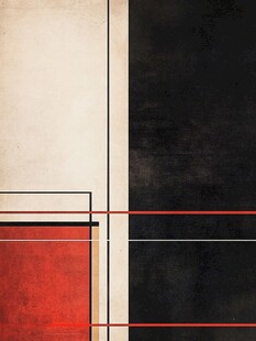 复古抽象隔断画