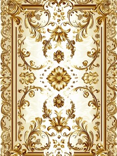 欧式金色花纹