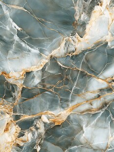 蓝色透光大理石装饰画